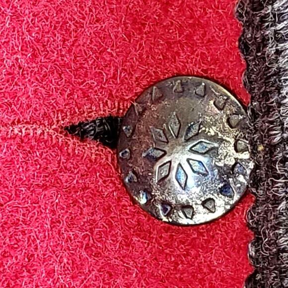 LL Bean Cardigan Coatigan Boiled Heavy Wool Metal Buttons Red Women’s Medium M - Picture 7 of 10